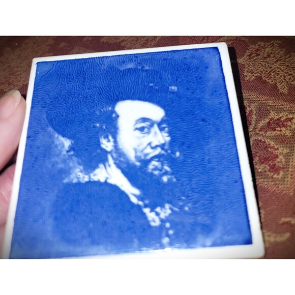 Delft Blue Tiles Three Dutch Master Artists Jan Steen, P. Rubens, Gerrit Dou VTG - Picture 7 of 16